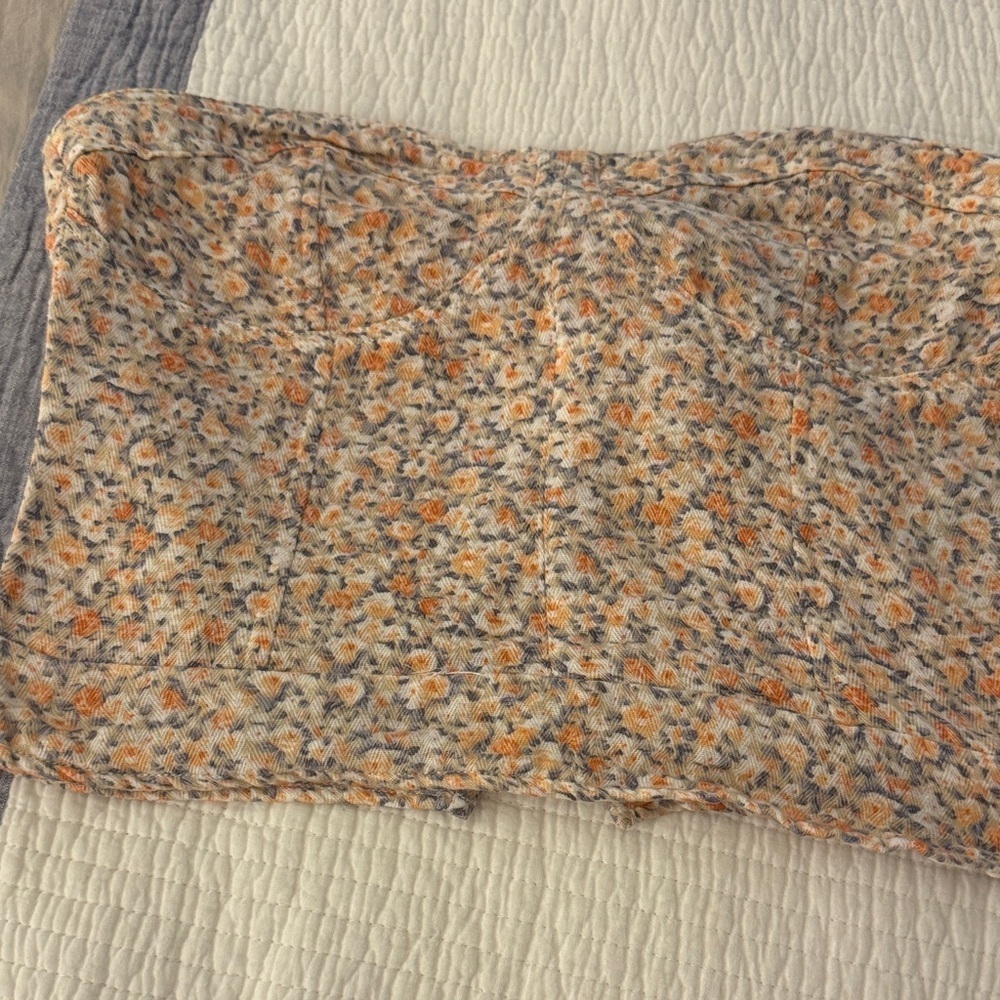 Floral Strapless cropped top - Picture 7 of 7